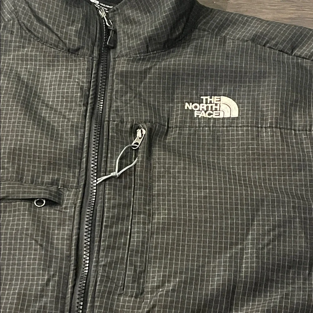 The North Face Denali Jacket Windowpane Black Gray Men’s Size XXL